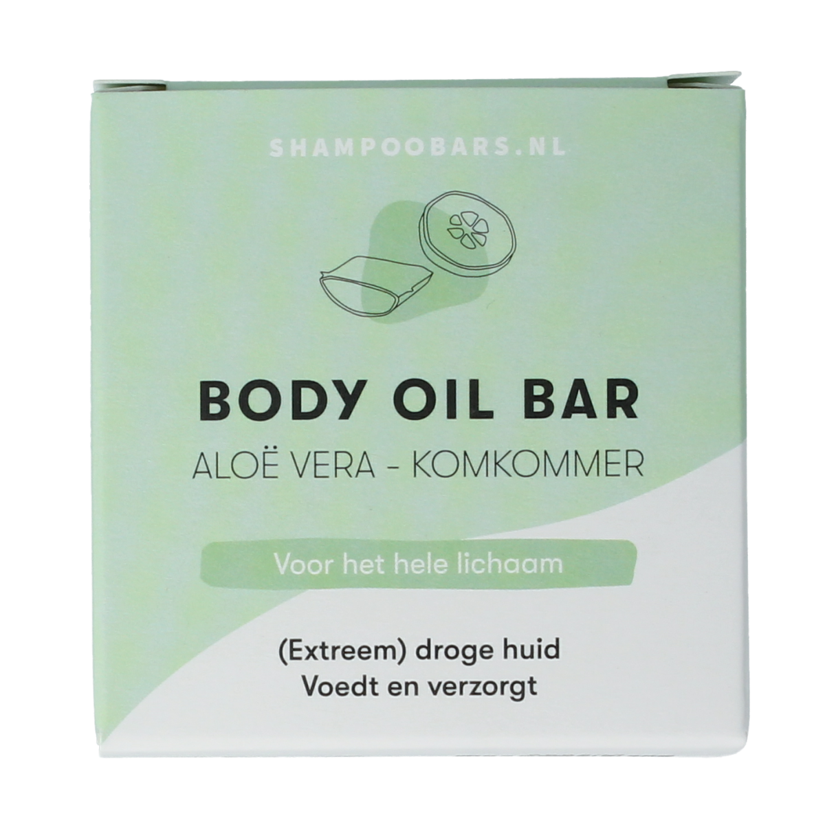 Shampoobars Body oil bar aloe vera & komkommer 45.00 Gram