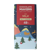 Chocolatemakers Kerstreep salty caramel bio 80.00 Gram