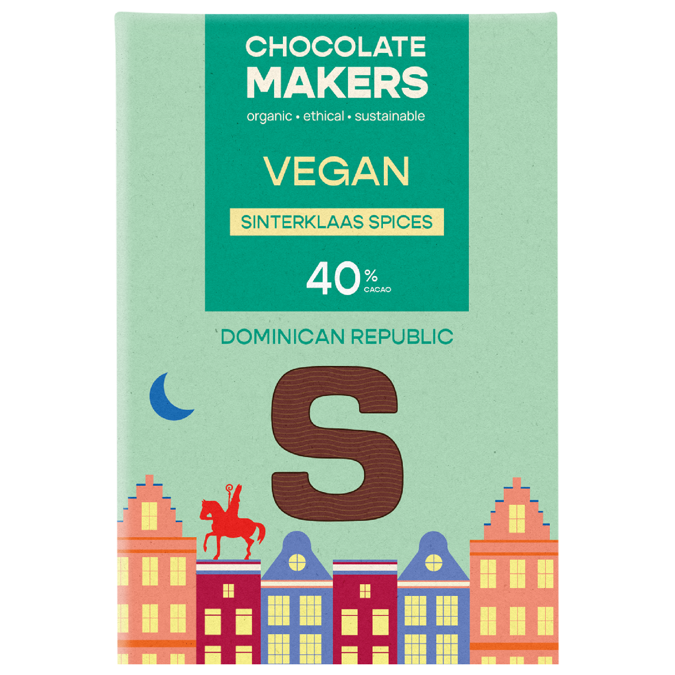 Chocolatemakers Sintletter melk vega bio 100 Gram