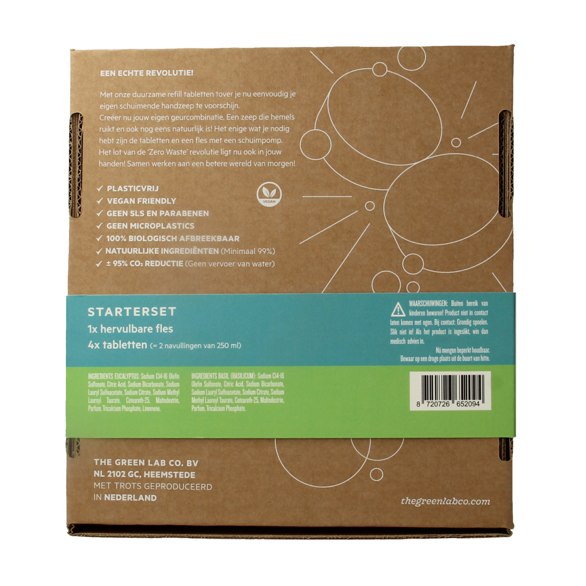The Green Lab Co Handzeep premium starterset eucalyptus & basilicum 1.00 Set