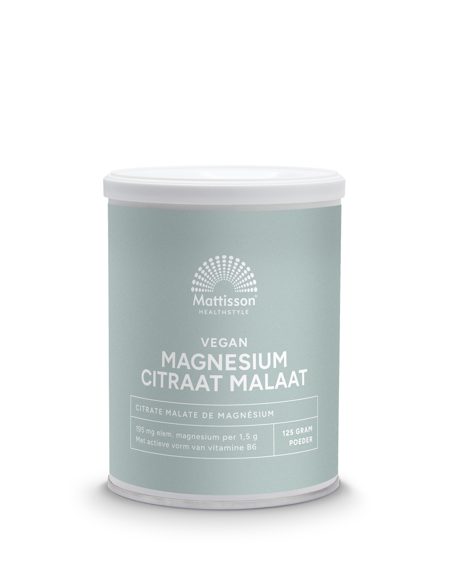 Mattisson Magnesium citraat malaat met actieve vorm vit. b6 125.00 Gram