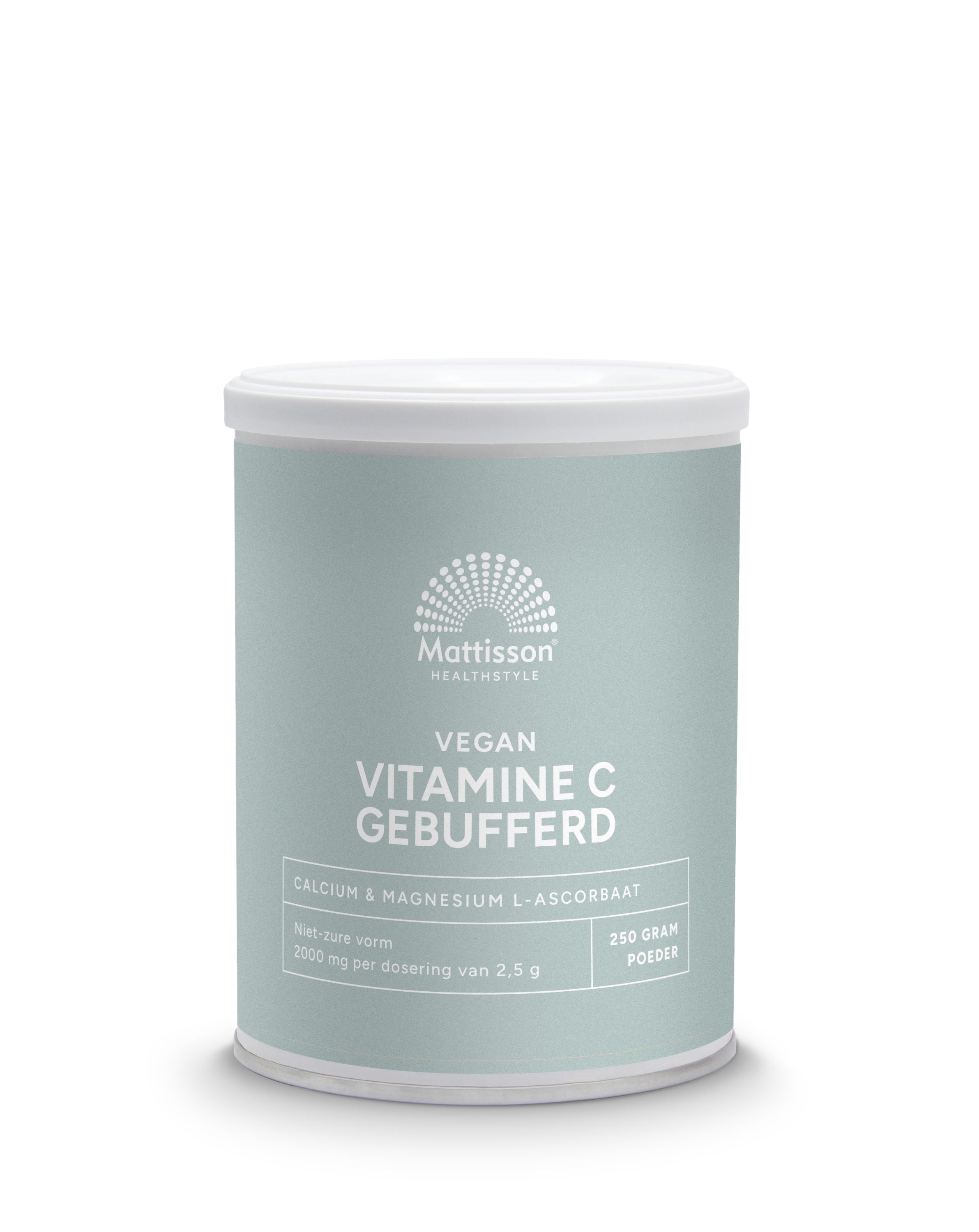 Mattisson Vitamine C gebufferd calcium & magnesium ascorbaat 250 Gram