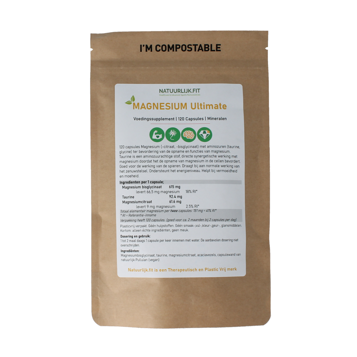 Natuurlijk.fit Magnesium ultimate 120.00 Capsules