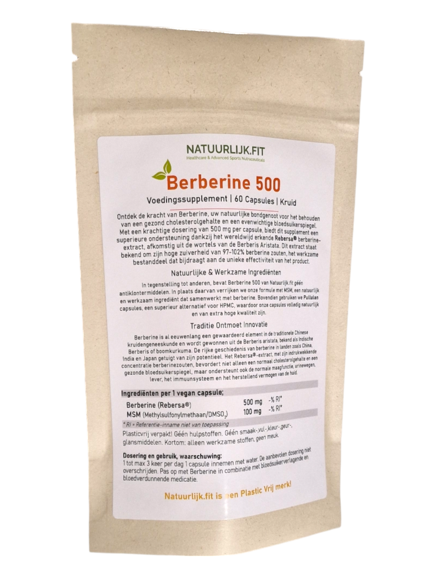 Natuurlijk.fit Berberine 500mg 60.00 Capsules
