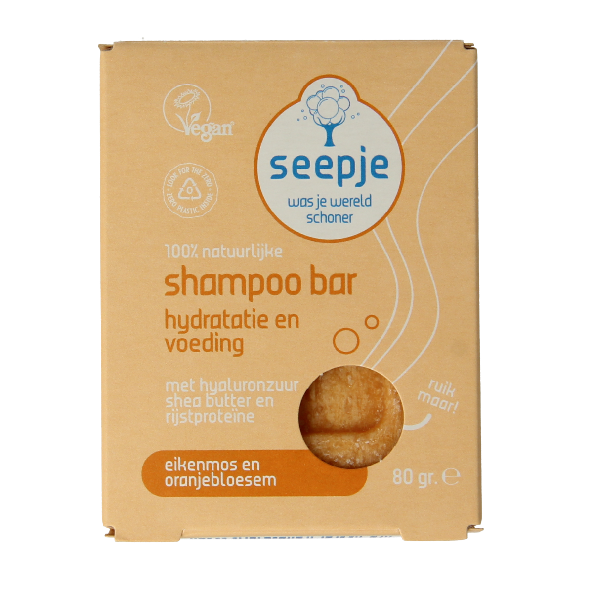 Seepje Shampoo bar eikenmos en oranjebloesem 80.00 Gram
