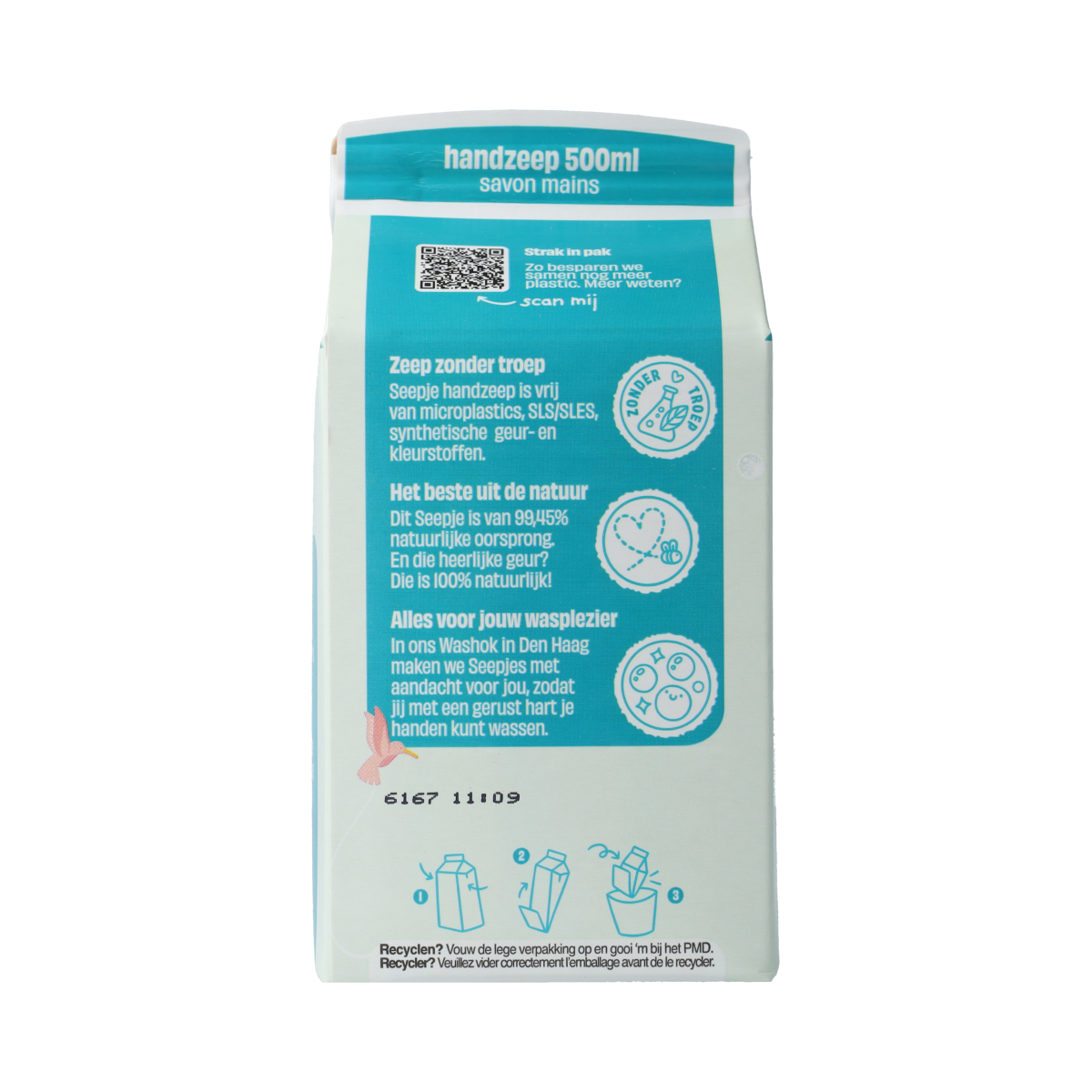Seepje Handzeep eucalyptus rozemarijn refill 500.00 Milliliter