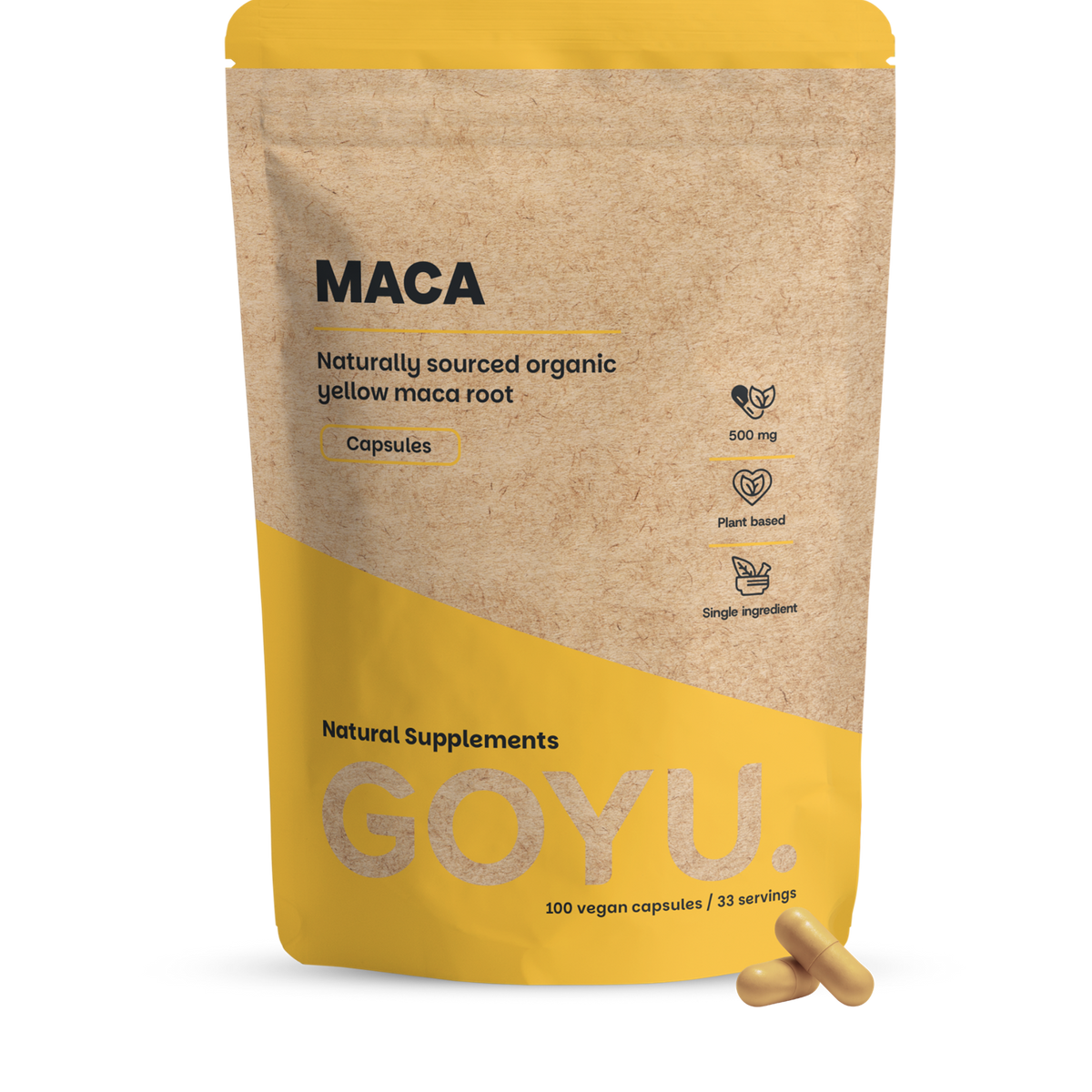 Goyu Maca 500mg bio 100.00 Capsules