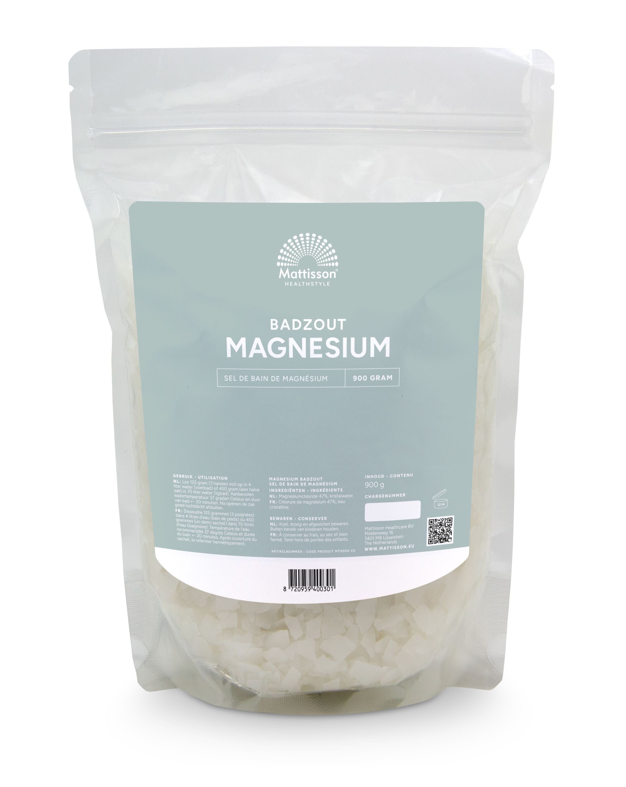 Mattisson Magnesium badzout 900.00 Gram