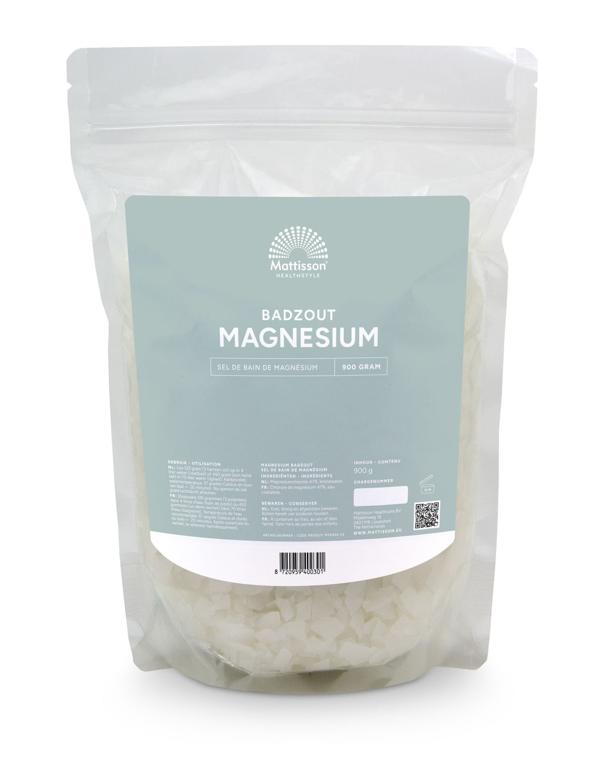 Mattisson Magnesium badzout 900.00 Gram