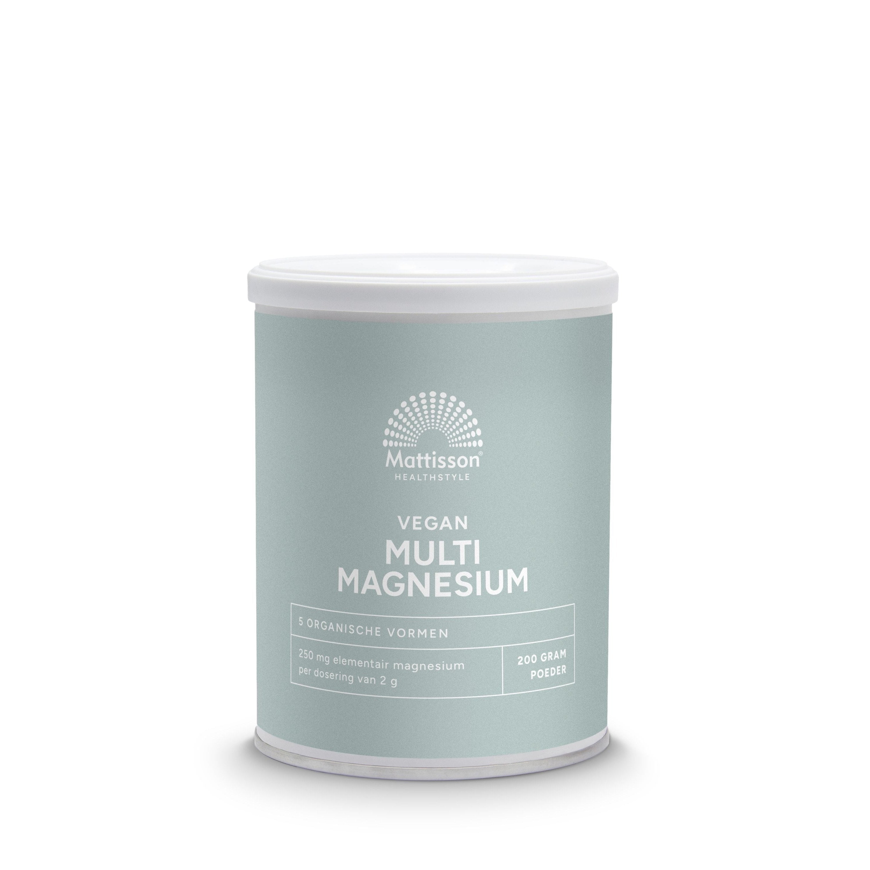 Mattisson Multi magnesium poeder vegan 200 Gram
