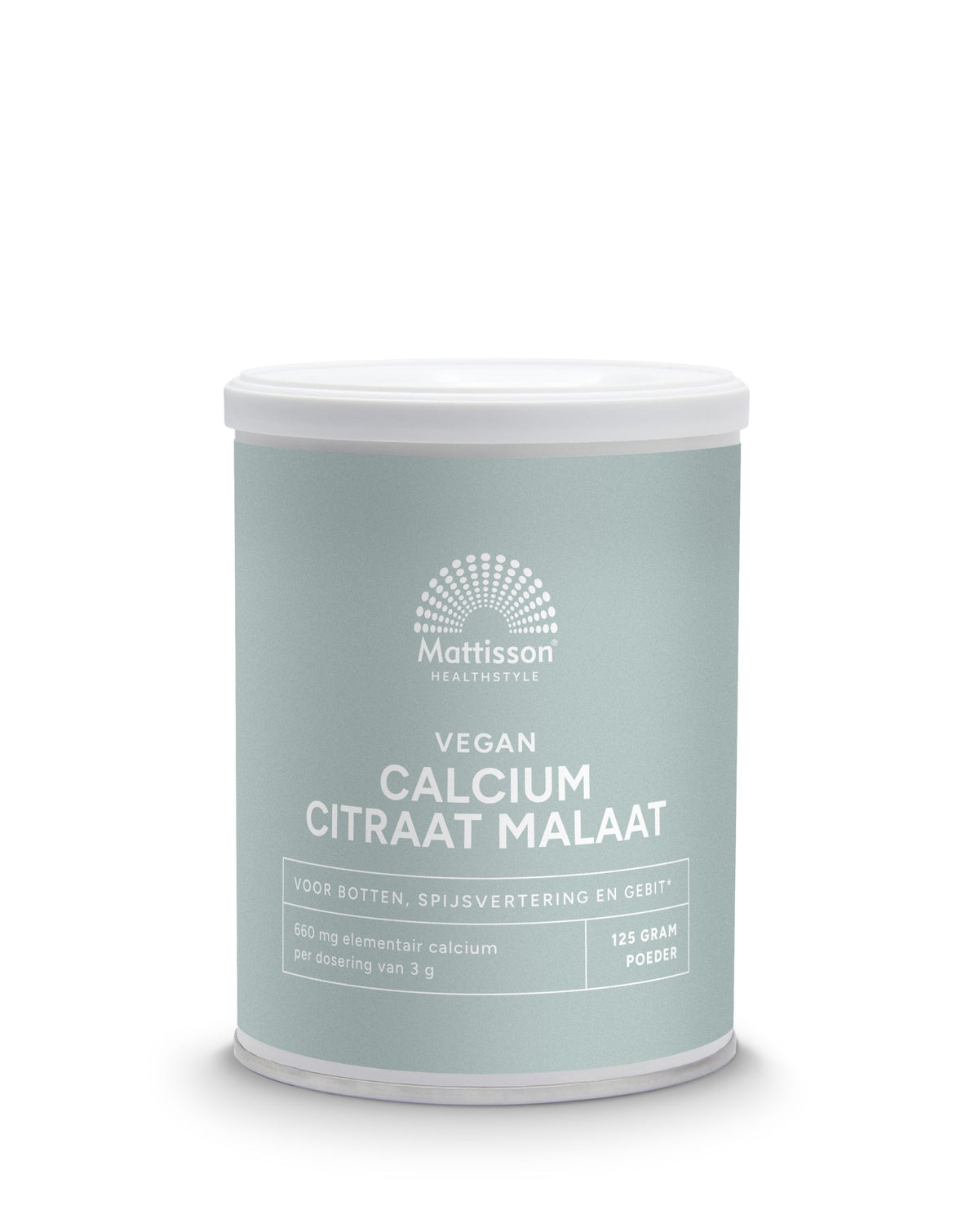 Mattisson Calcium citraat malaat poeder vegan 125.00 Gram