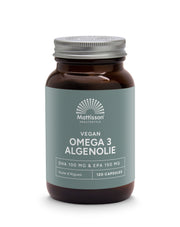Mattisson Vegan omega 3 algenolie EPA 150mg&DHA 100mg 120.00 Capsules