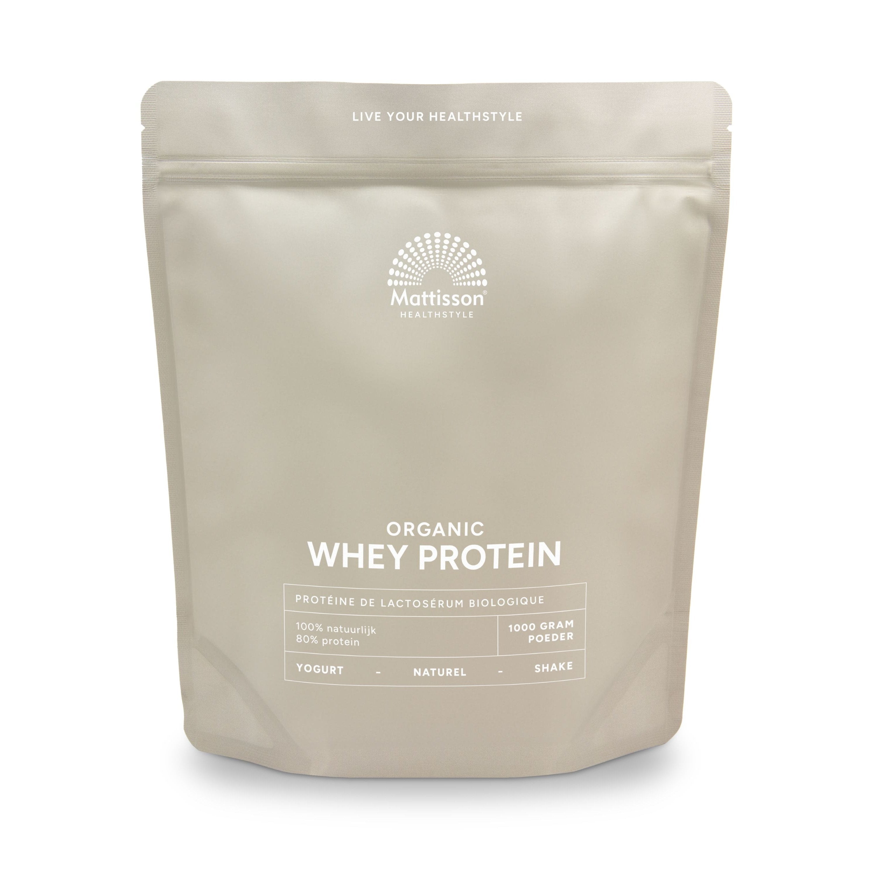 Mattisson Wei proteine poeder 80% natuurlijk bio 1 Kilogram