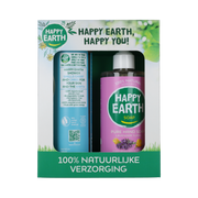 Happy Earth Giftset Cedar Lime Doucheg & Lavender Ylang Handz 1.00 Stuks
