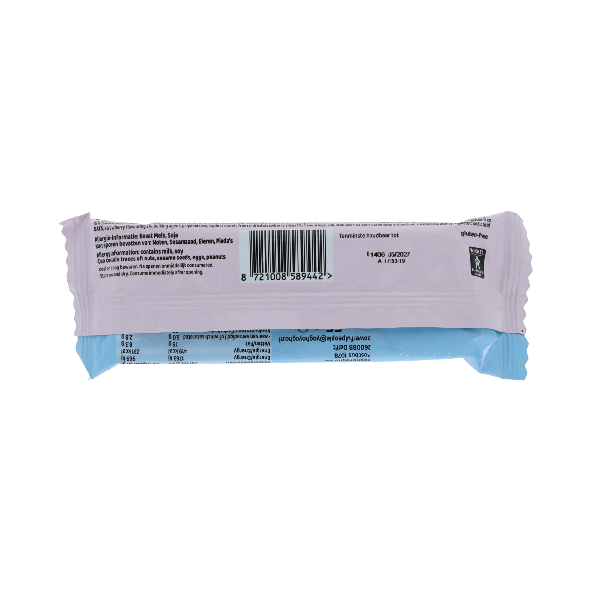 Powerful People  Crunchy Proteine Bar Yoghurt Aardbei 55.00 Gram