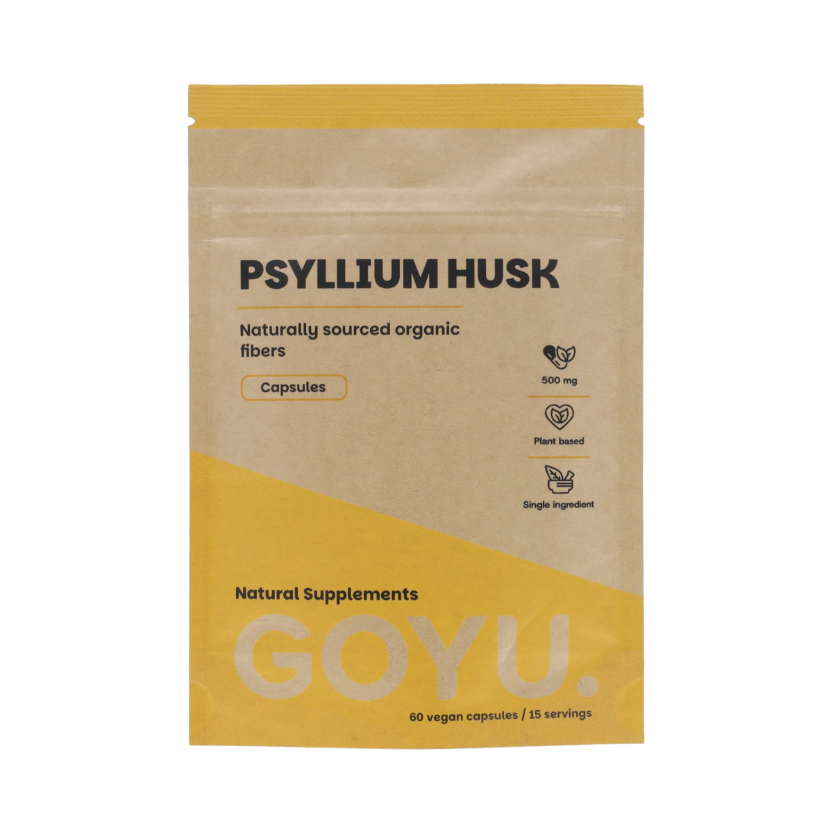 Goyu Psyllium husk vezels bio 60.00 Capsules