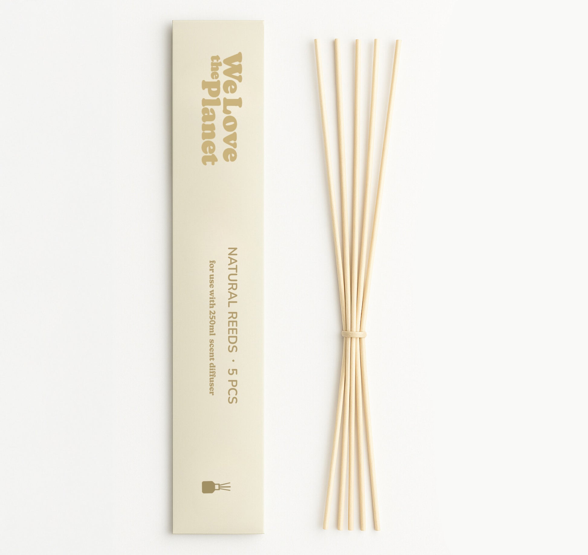 We Love The Planet Natural reeds geurstokjes voor 250ml diffuser 5.00 Stuks