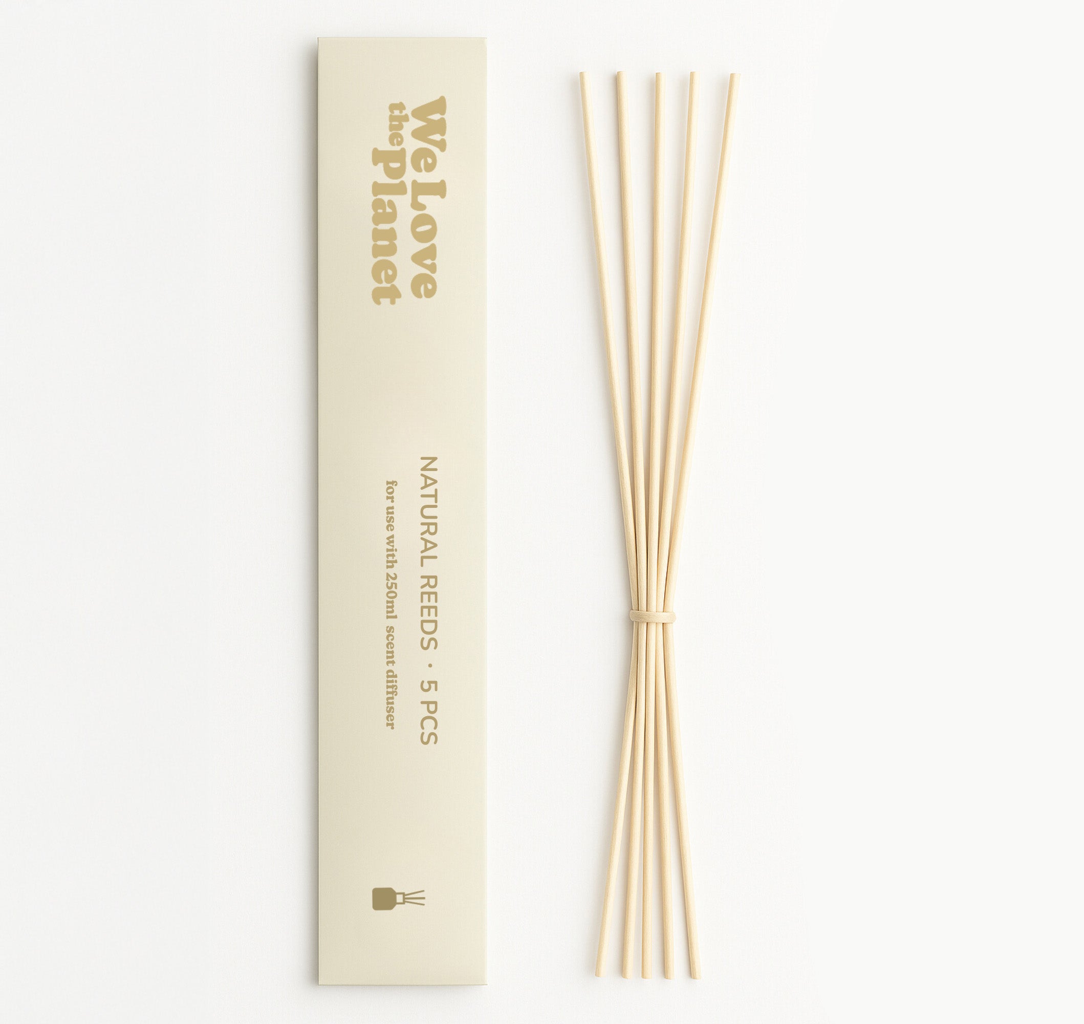We Love The Planet Natural reeds geurstokjes voor 250ml diffuser 5.00 Stuks