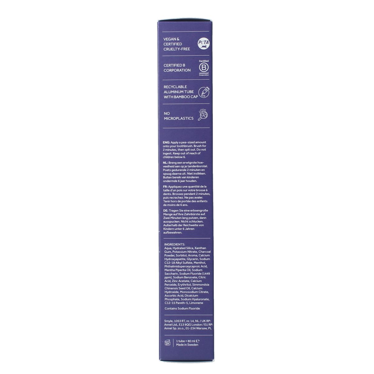Smyle Tandpasta whitening tube 80.00 Milliliter