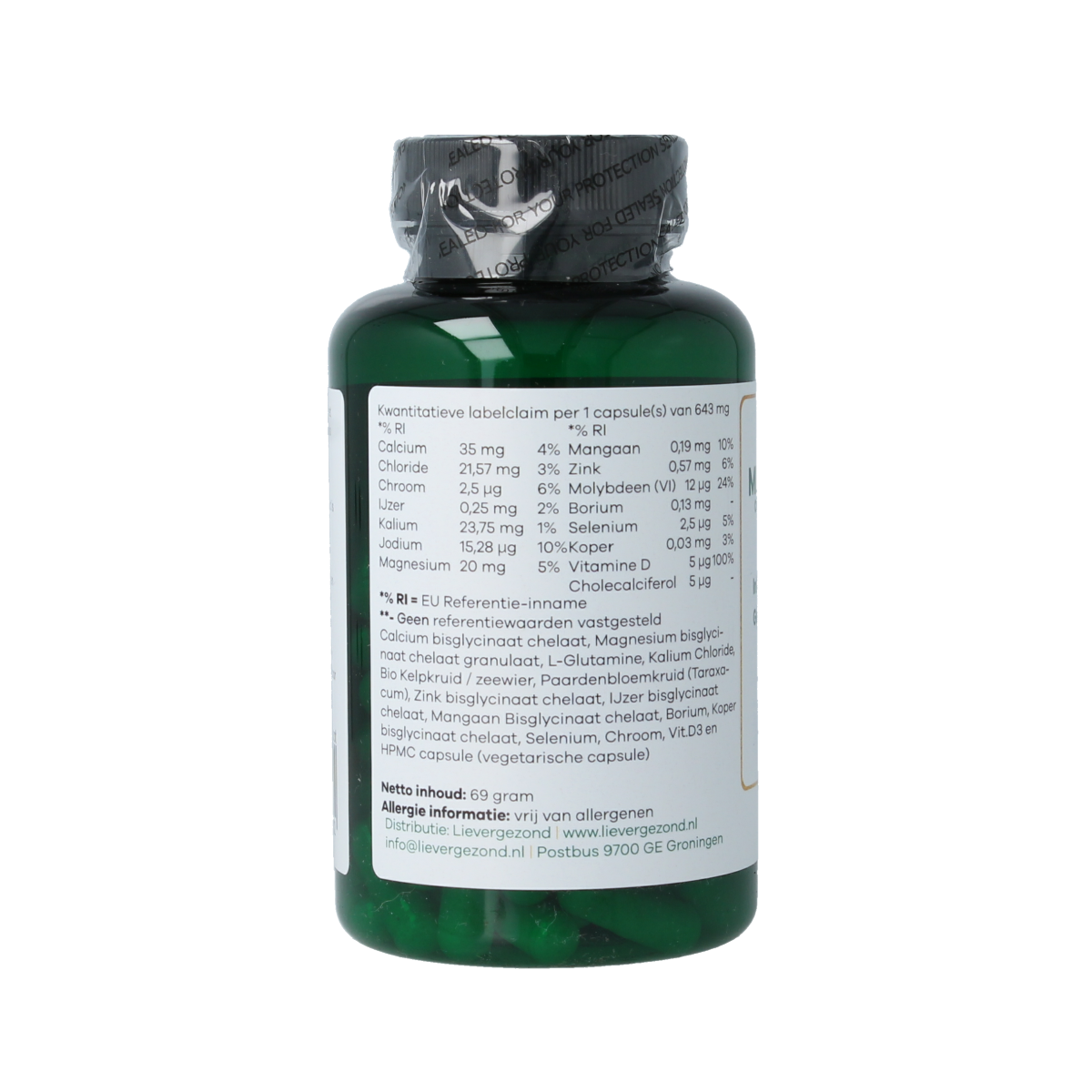 Liever Gezond Minerals chelaten mineralen complex 90.00 Vegetarische capsules