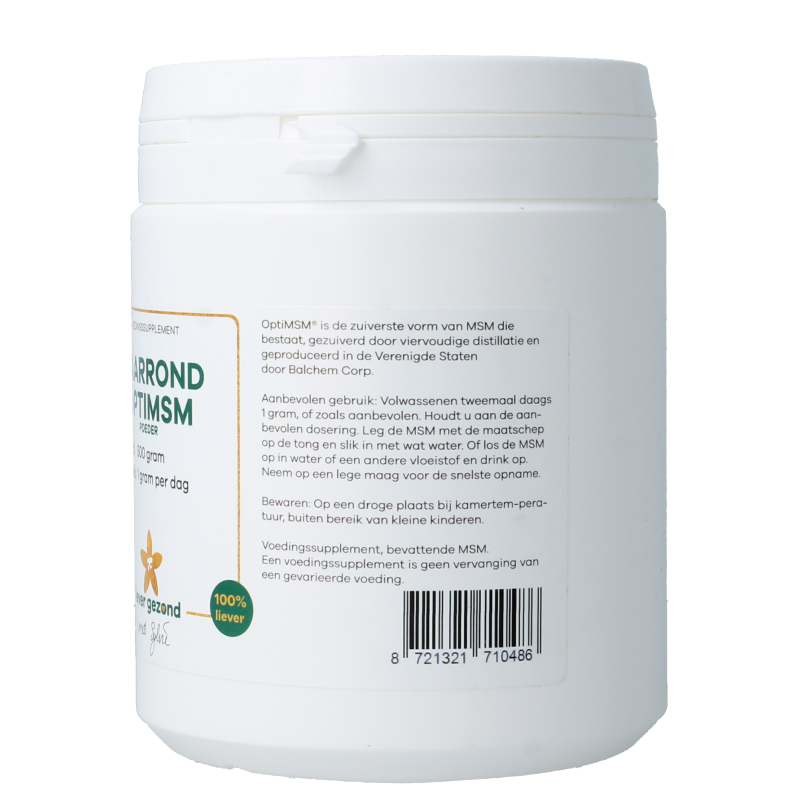 Liever Gezond Opti msm poeder jaarrond 500 Gram