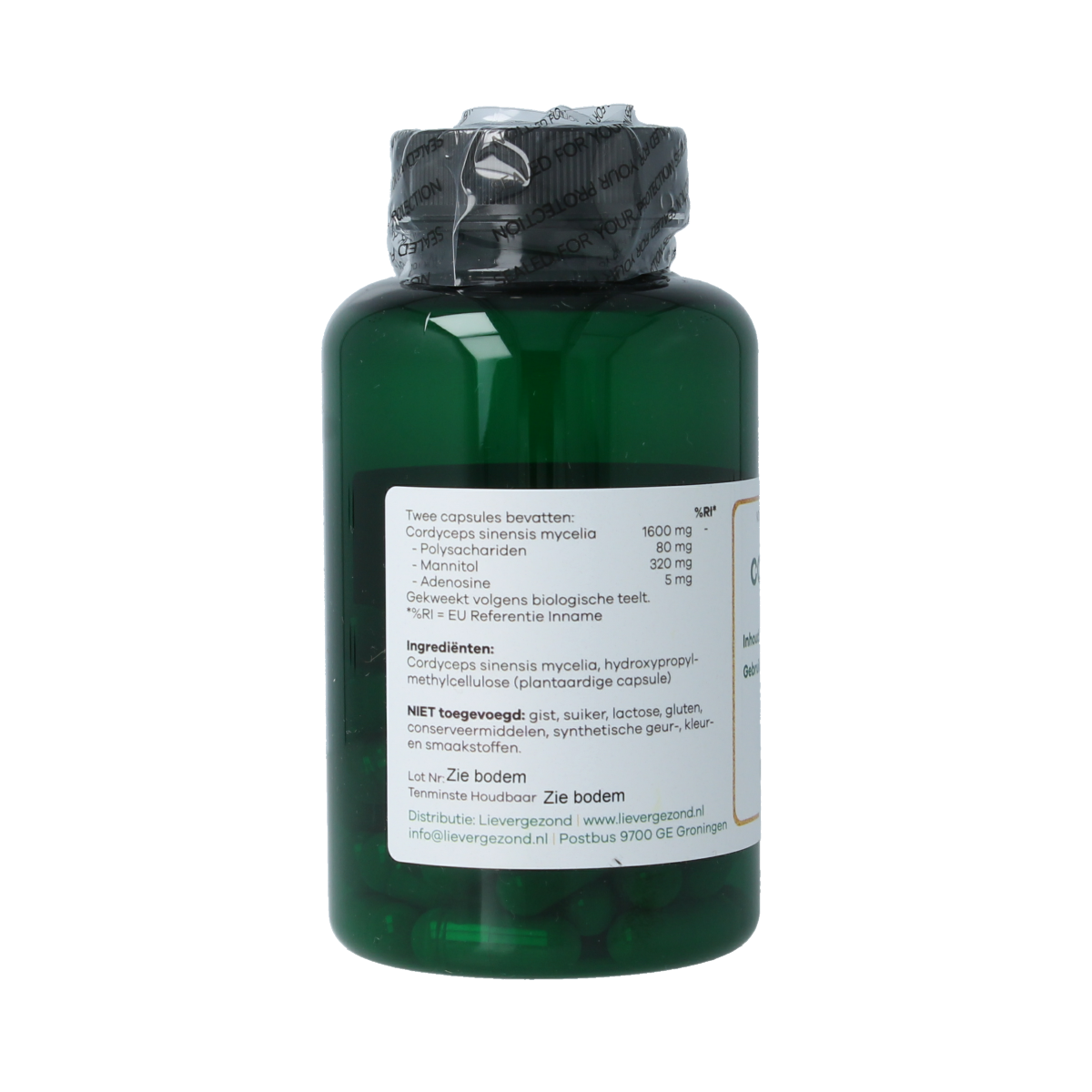 Liever Gezond Cordyceps 800mg organic 60.00 Vegetarische capsules
