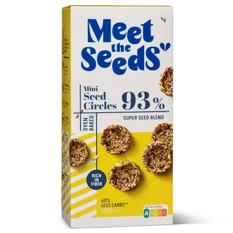Meet the Seeds Mini Seed Circles - mini cracker met 93% zaden bio 144.00 Gram