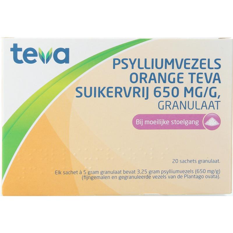Teva Psylliumvezels orange granulaat SKV 20.00 Sachets