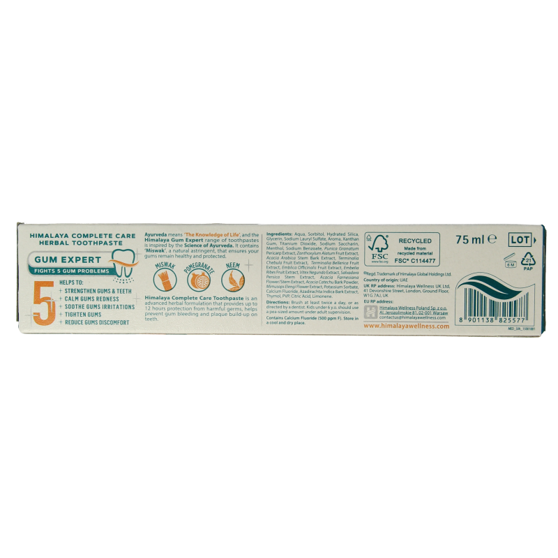 Himalaya Tandpasta kruiden complete care 75 Milliliter
