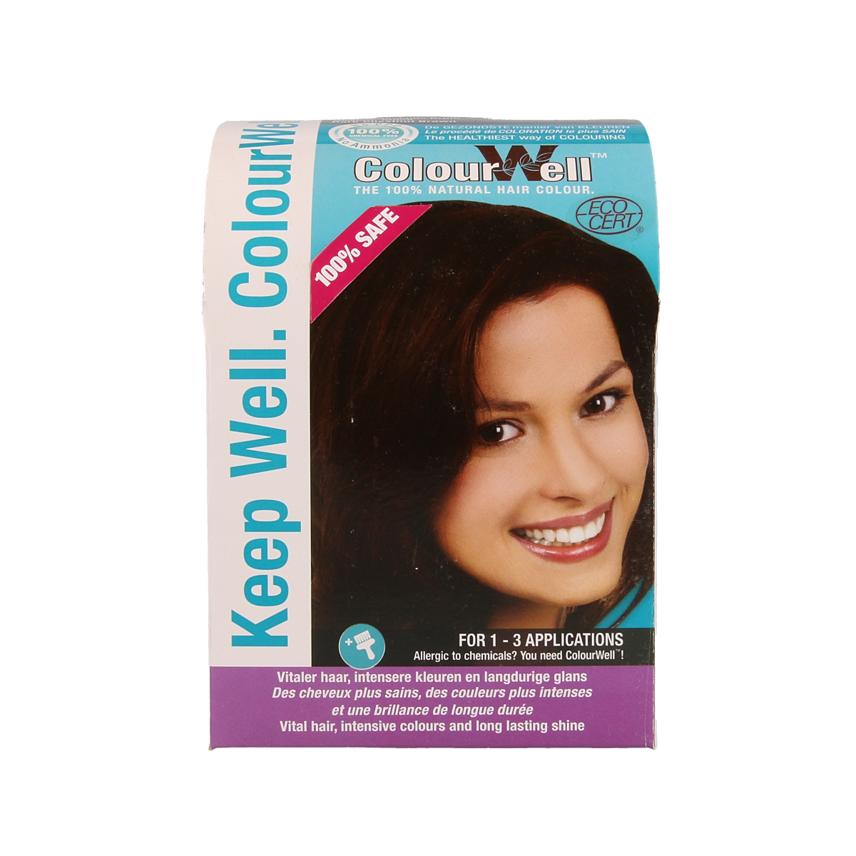 Colourwell 100% Natuurlijke haarkleur donker kastanje bruin 100.00 Gram