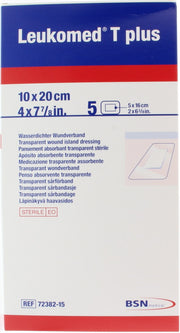 Leukomed Transparant wondverband T plus 10.0 x 20cm 5.00 Stuks