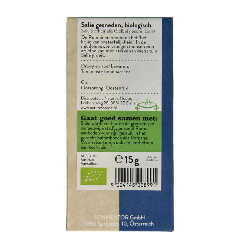Sonnentor Salie gesneden bio 15 Gram