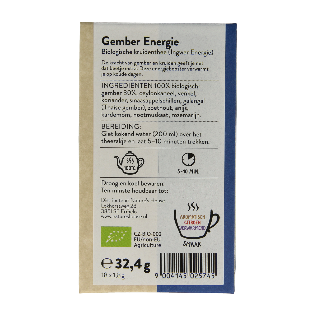 Sonnentor Gember energie thee bio 18.00 Zakjes
