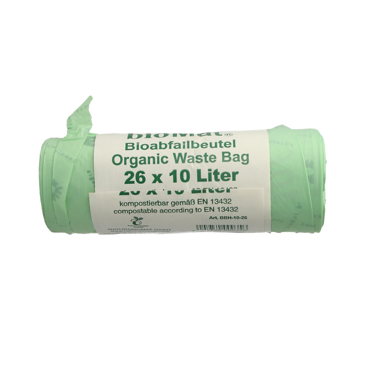 Biomat Wastebag compost 10 liter handvat 26.00 Stuks