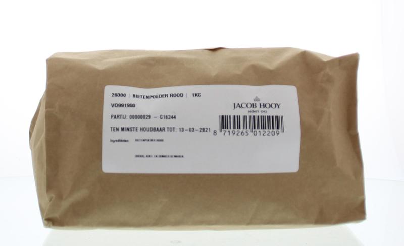 Jacob Hooy Bietenpoeder rood 1.00 Kilogram