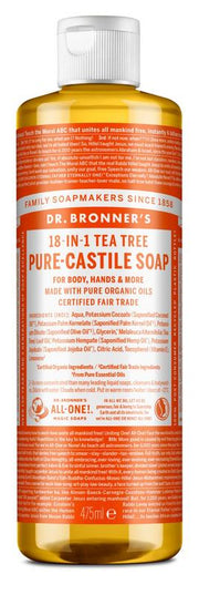 Dr Bronners Liquid soap tea tree 475.00 Milliliter