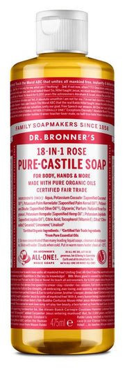 Dr Bronners Liquid soap roos 475 Milliliter