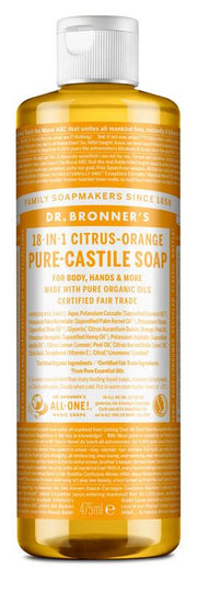 Dr Bronners Liquid soap citrus/orange 475.00 Milliliter