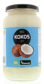 Hanoju Kokosolie geurloos glasfles bio 1.00 Liter