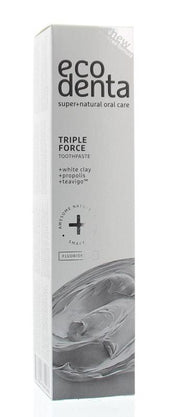 Ecodenta Tandpasta extra triple effect witte klei 100.00 Milliliter