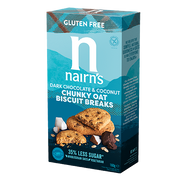 Nairns Biscuit breaks pure chocolade & kokos 160.00 Gram