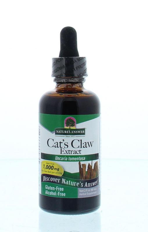 Natures Answer Cat's claw extract uncaria tomentosa alcoholvrij 60.00 Milliliter
