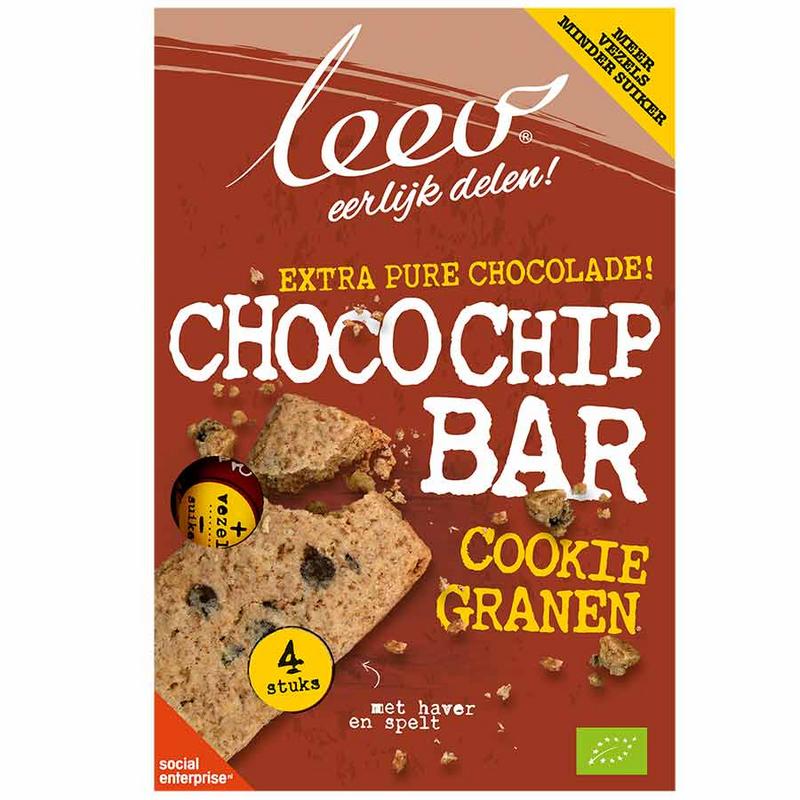 Leev Cookiebar chocochip & granen bio 140 Gram