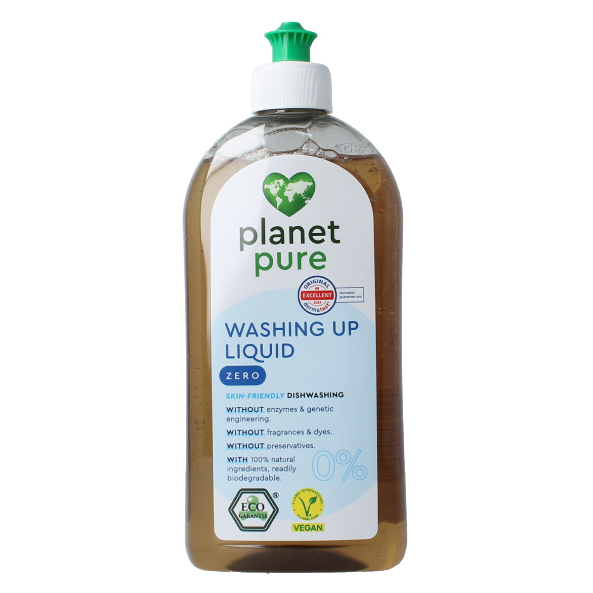Planet Pure Afwasmiddel 0% zero 500.00 Milliliter