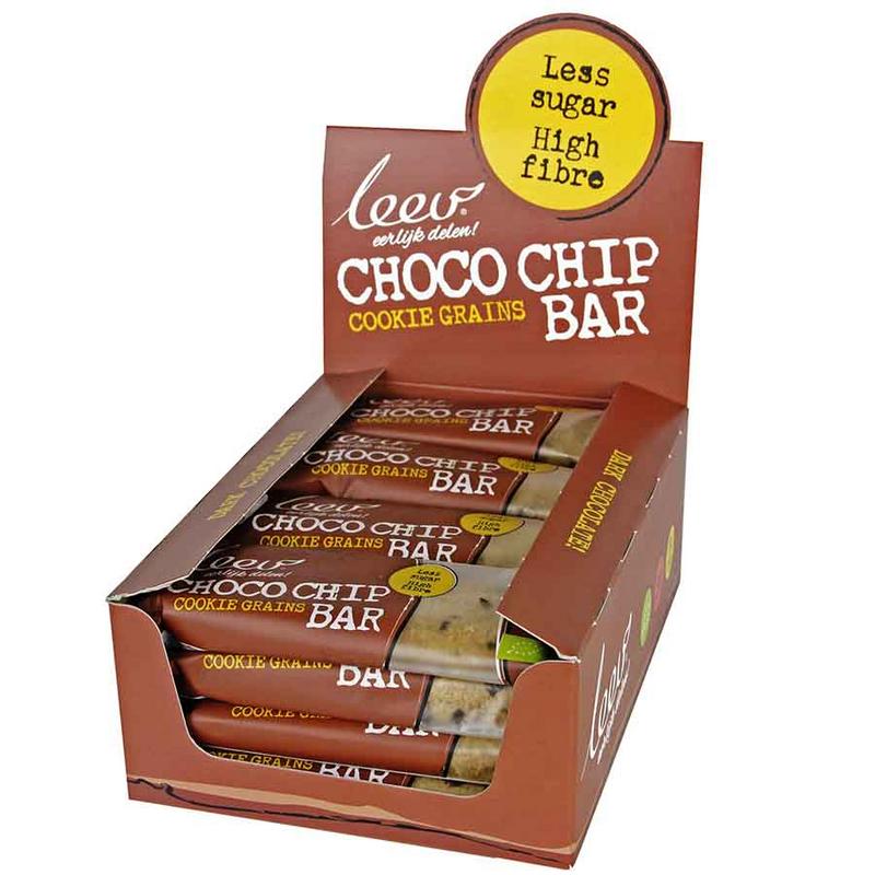 Leev Bio cookiebar chocochip & granen 35 gram 16 Stuks