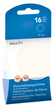 Heka Koortsblaaspatches 12mm 16.00 Stuks