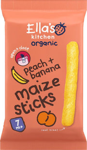 Ella's Kitchen Maize sticks peach banana 7+ maanden bio 16.00 Gram