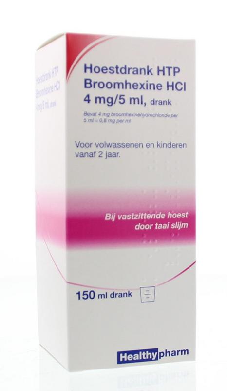 Healthypharm Hoestdrank broomhexine HCI 4mg/5ml 150.00 Milliliter