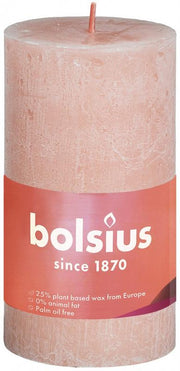 Bolsius Rustiekkaars shine 100/50 misty pink 1 Stuks