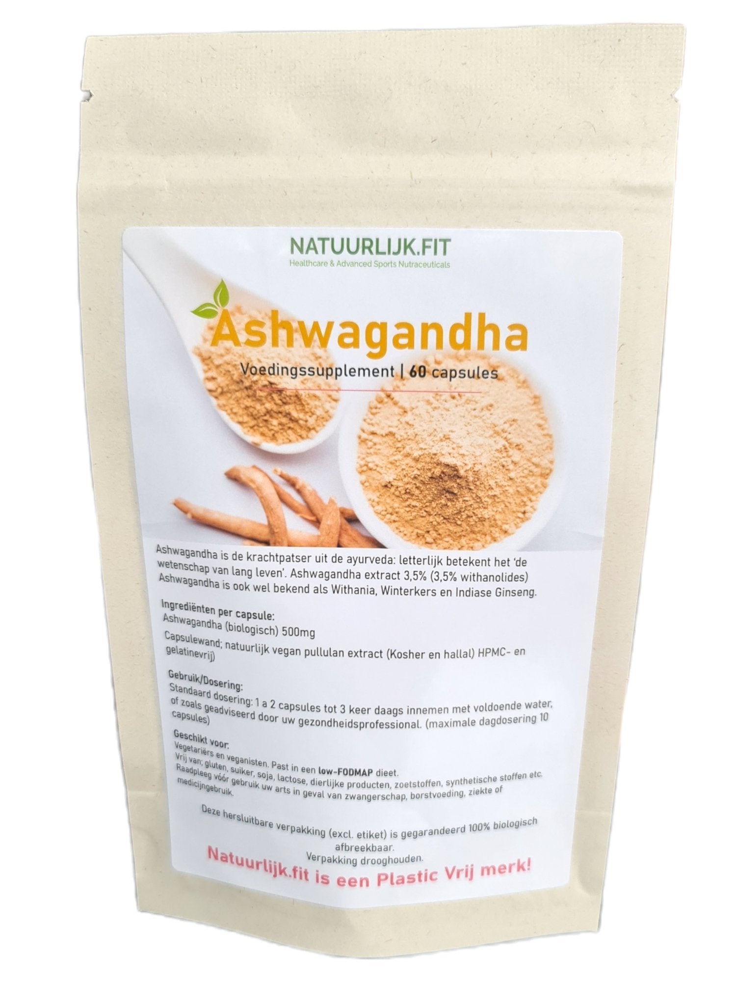 Natuurlijk.fit Ashwagandha 500mg 60.00 Capsules